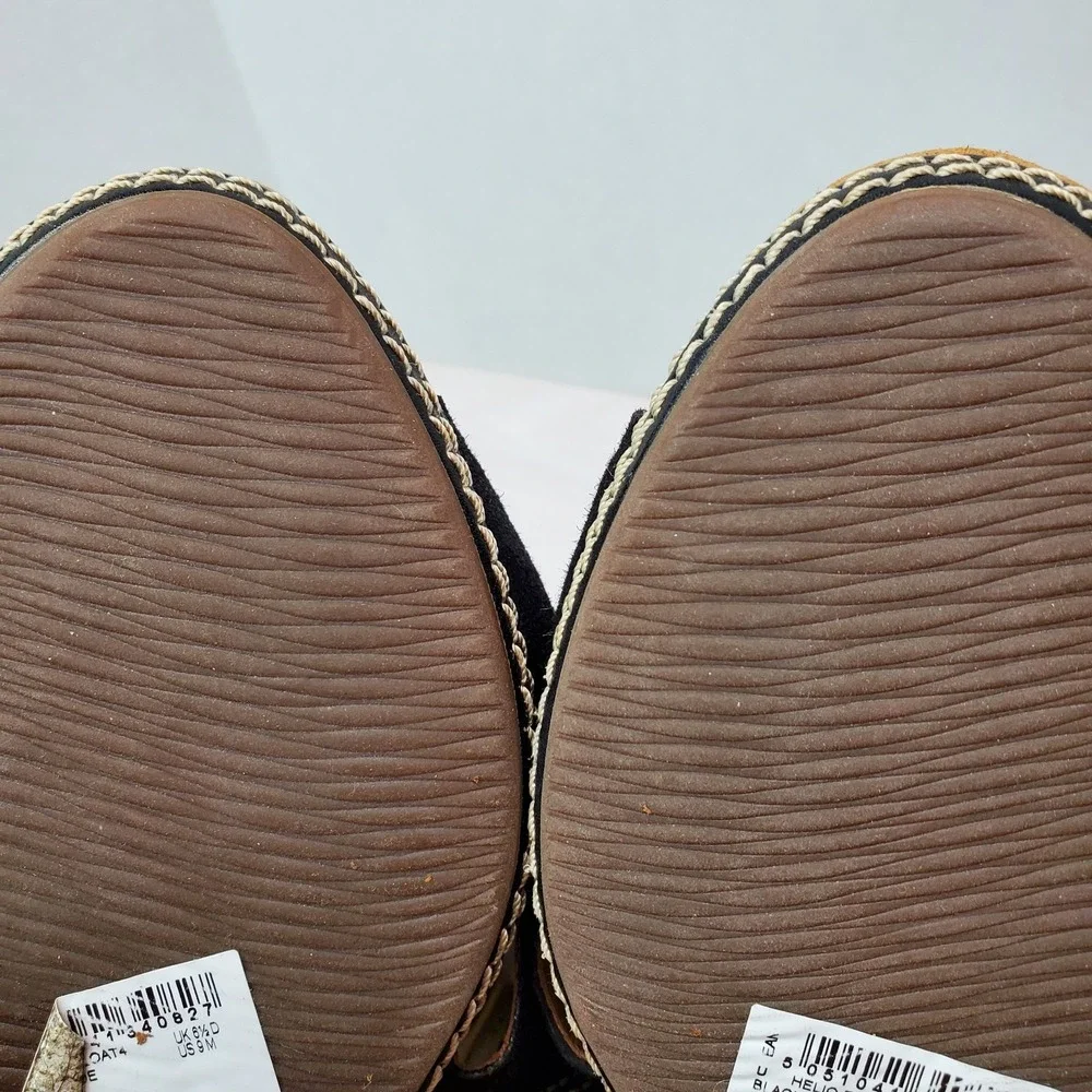 Collection By Clarks Cushion Soft Summer Sandals Size 9 Black‎ Leather Fast Ship